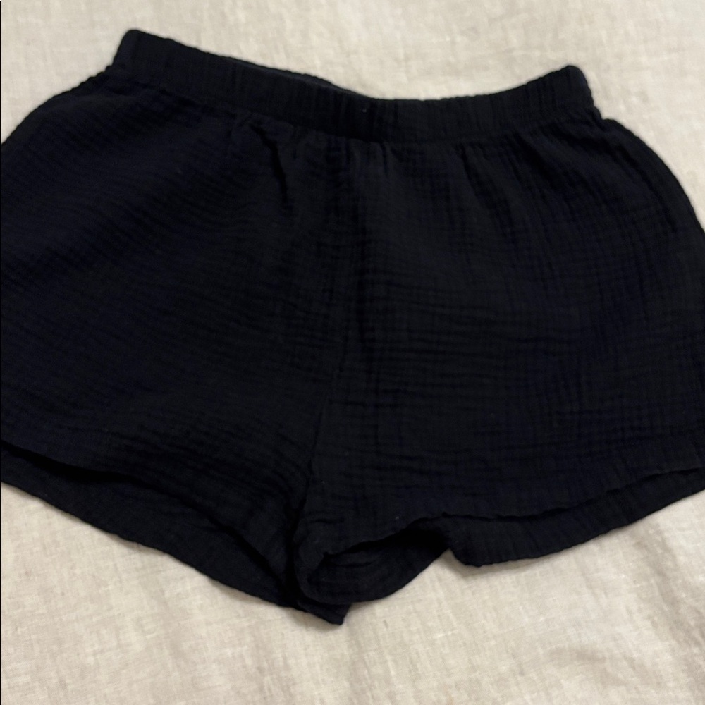 SHEIN Black Cotton Shorts